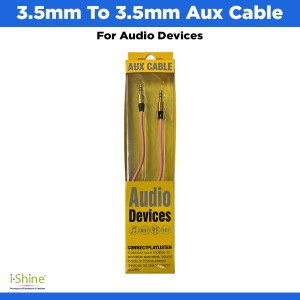 3.5mm To 3.5mm Jack Aux Cable For Audio Devices