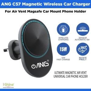 ANG C57 Magnetic Wireless Car Charger For Air Vent Magsafe Car Mount Phone Holder