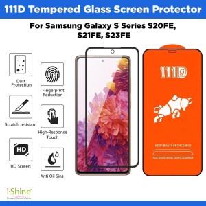 111D Tempered Glass Screen Protector Compatible For Samsung Galaxy S Series S20FE, S21FE, S23FE