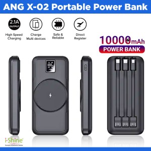 ANG X-02 Portable 10000mAh High Speed Wireless Charging Power Bank